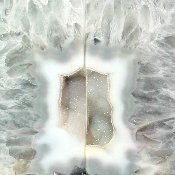 Agate Crystal bookends with Geode Center, Natural stone, Bookshelf Decor, Unique - Picture 15 of 16